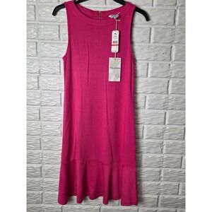 Tommy Bahama Women's Dress XS Darcy Flounce Dress Glowing Azalea Pink NWT $148